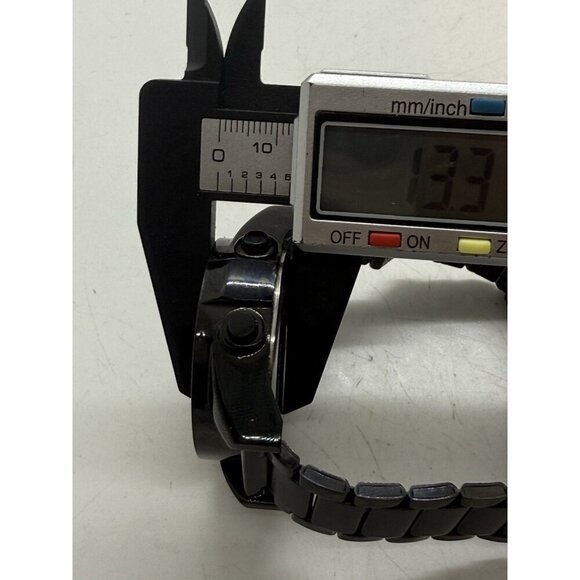 CKE Round Watch 1921 Men's 44mm All Black LCD Digital Quartz Alarm WR 3ATM - Picture 7 of 7